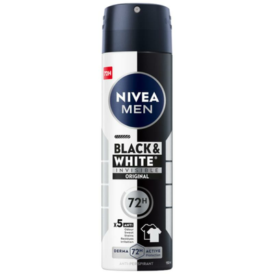 NIVEA MEN Black &amp; White Power Antyperspirant Spray 150ml