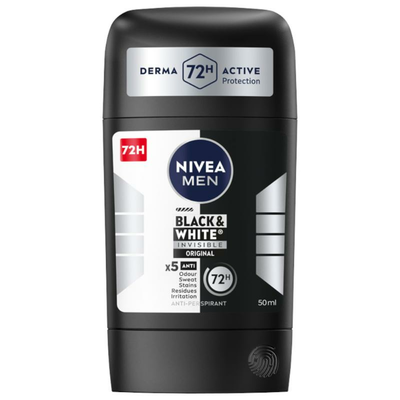 NIVEA MEN Black &amp; White Power Antyperspirant Stick 50ml
