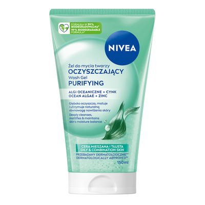NIVEA Żel do mycia twarzy cera mieszana i tłusta, 150 ml