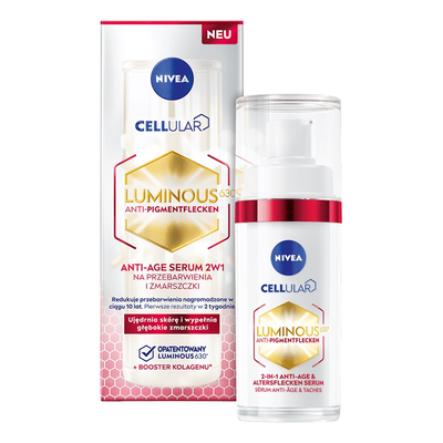 NIVEA Cellular Luminous630&amp;#x00AE;  Anti-Age Serum 2w1 na Przebarwienia i Zmarszczki 30ml