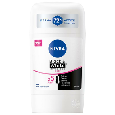 NIVEA Black &amp; White Clear Antyperspirant Stick 50ml