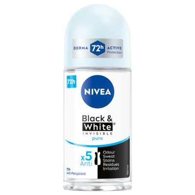 NIVEA Black &amp; White Pure Antyperspirant Roll-on 50ml