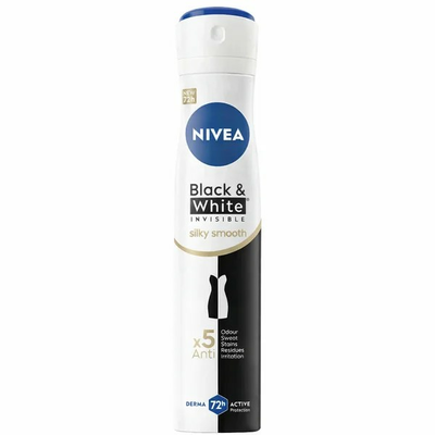NIVEA Black &amp; White Silky Smooth Antyperspirant Spray 150ml