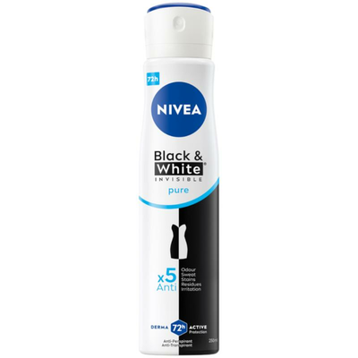 NIVEA Black &amp; White Pure Antyperspirant Spray 250ml