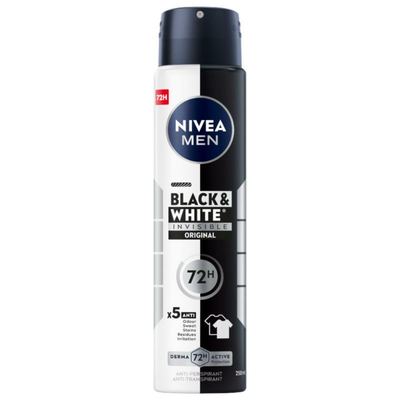 NIVEA MEN Black &amp; White Invisible Antyperspirant Spray 250ml