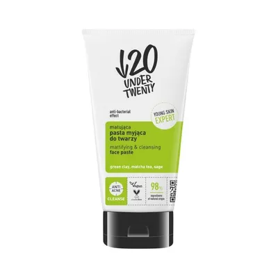 Under Twenty Cleanse Matująca Pasta Myjąca do Twarzy 150ml