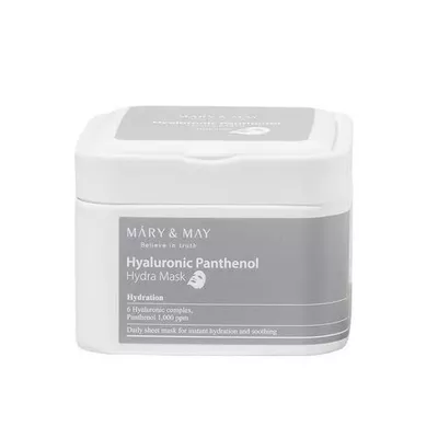 Mary &amp; May Hyaluronic Panthenol Hydra Mask Maski do Twarzy 30 Sztuk