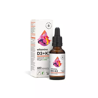 Aura Herbals Witamina D3 + K2 2000 IU Suplement Diety 30ml