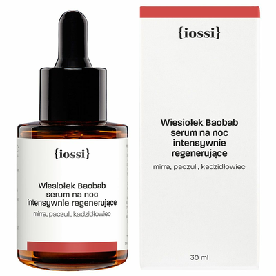 IOSSI Serum na Noc Intensywna Regeneracja - Wiesiołek &amp; Baobab 30ml