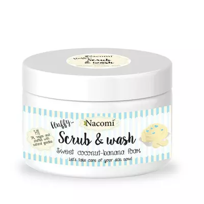 Nacomi Scrub &amp; Wash Piankowy Peeling Kokos-banan 180ml