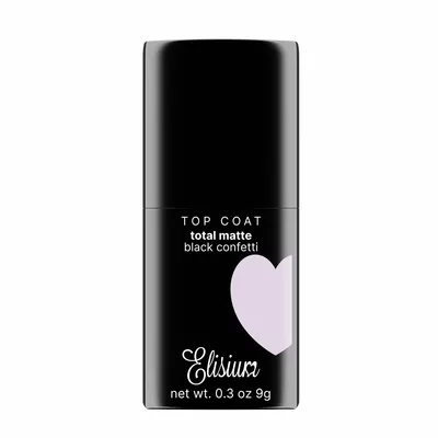 Elisium Top Coat Total Matte Black Confetti