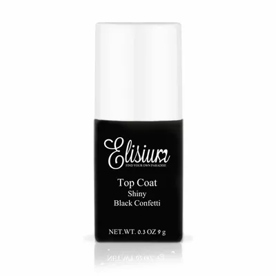 Elisium Top Coat Shine Black Confetti