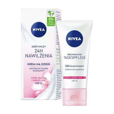 NIVEA 24H Nawilżenia Odżywczy Krem na Dzień SPF15 50ml
