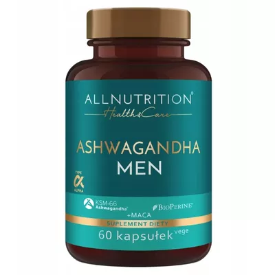ALLNUTRITION Health&amp;Care Ashwagandha Men Suplement Diety 60 Kapsułek