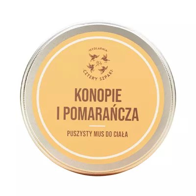 Mydlarnia Cztery Szpaki Puszysty Mus do Ciała Konopie i Pomarańcza 150ml