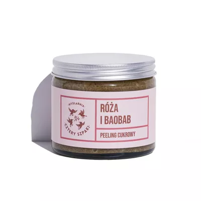 Mydlarnia Cztery Szpaki Peeling do Ciała Róża i Baobab 200ml