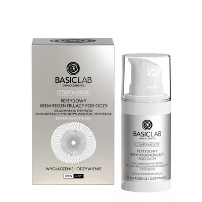 BasicLab Peptydowy Krem Regenerujący pod Oczy o Bogatej Konsystencji 15ml