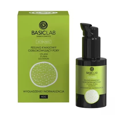 BasicLab Peeling Kwasowy Odblokowujący Pory 30ml