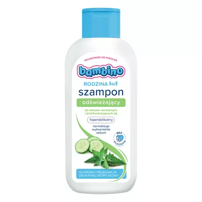 Bambino Rodzina Szampon Odświeżający do Włosów Normalnych i Przetłuszczających się 400ml