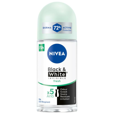 NIVEA Roll-On Antyperspirant Black &amp; White Invisible Fresh 50ml