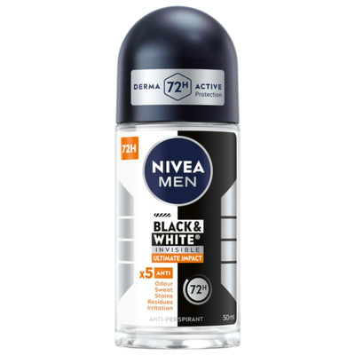 NIVEA Black &amp; White Ultimate Impact Antiperspirant roll-on 50ml