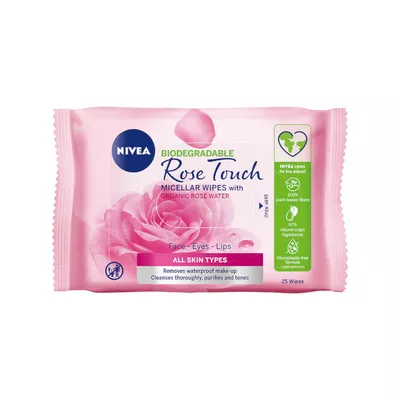 NIVEA Rose Touch Chusteczki Micelarne 25 Sztuk