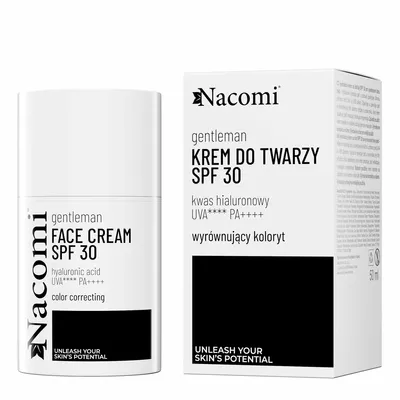 Nacomi Gentleman Nawilżający Krem do Twarzy Wyrównujący Koloryt SPF30+ 50ml