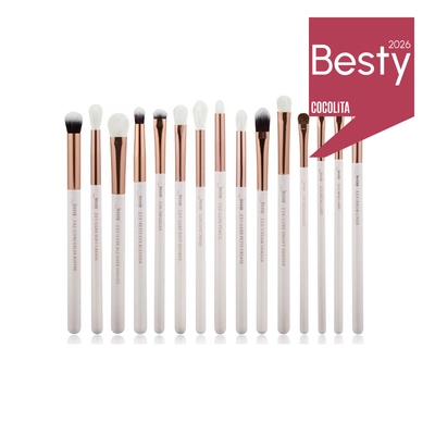 Jessup Zestaw 15 Pędzli do Oczu T217 White/Rose Gold