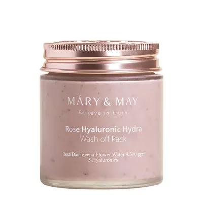 Mary &amp; May Rose Hyaluronic Hydra Wash Off Pack Kremowa Maska z Glinką 125g