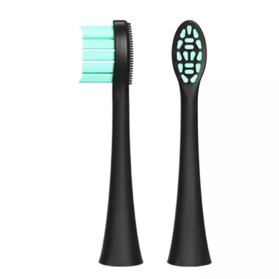 Feelo Końcówki Wymienne do Szczoteczki Sonicznej Soft Black 2 Sztuki