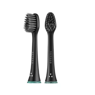SEYSSO Carbon Końcówki do Szczoteczki Sonicznej Antibacterial Charcoal 2 Sztuki