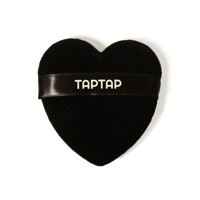 TAPTAP Puszek do Pudru Serce Czarne XL
