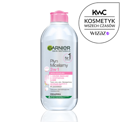 Garnier Skin Naturals Płyn Micelarny 3w1 Skóra Wrażliwa 400ml
