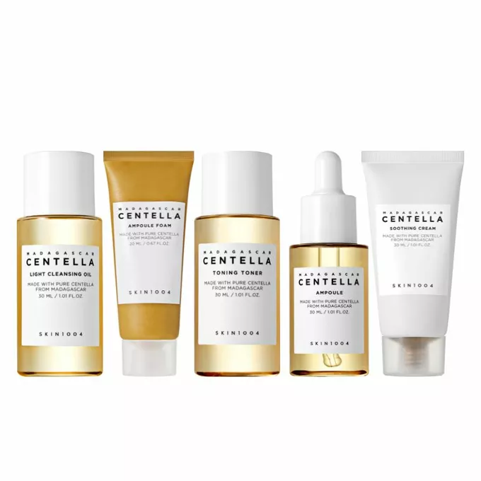 Skin1004 Madagascar Centella Travel Kit Zestaw Podróżny Kosmetyków z Wąkrotą Azjatycką