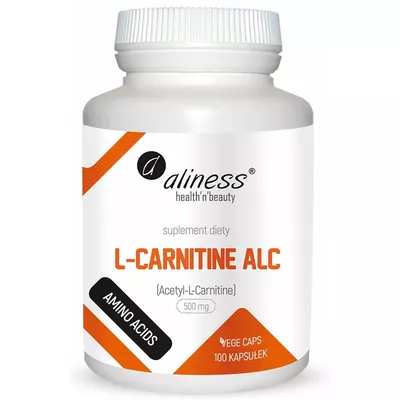 Aliness L-Carnityne ALC 500 mg Suplement Diety 100 Kapsułek Vege