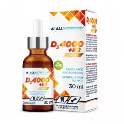 ALLNUTRITION D3 4000+K2 Drops Suplement Diety 30ml