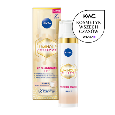 NIVEA LUMINOUS630&amp;#x00AE; Przeciw Przebarwieniom Krem CC 3w1 SPF30+ 01 Light 40ml