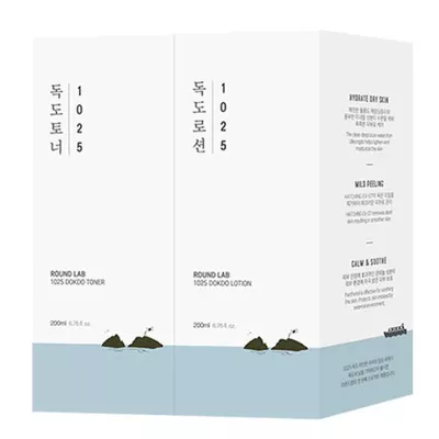 ROUND LAB 1025 Dokdo Zestaw Tonik + Lotion do Twarzy