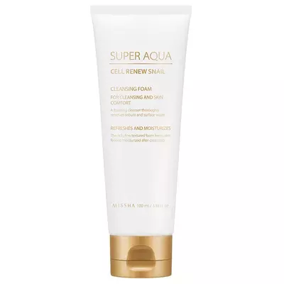 Missha Super Aqua Cell Renew Snail Pianka do Mycia Twarzy 