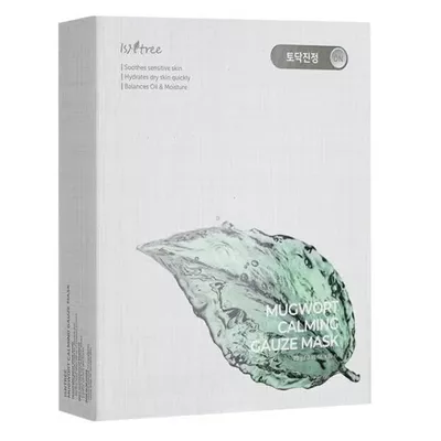 Isntree Mugwort Calming Gauze Mask Zestaw 10 Masek w Płacie