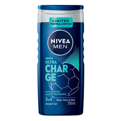 NIVEA MEN Ultra Charge Żel pod Prysznic 3w1 250ml