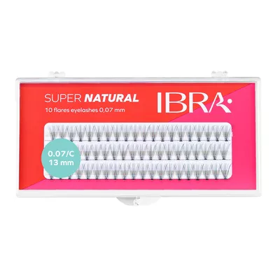 IBRA Makeup Zestaw Kępek Rzęs Knot-Free Naturals C-13mm