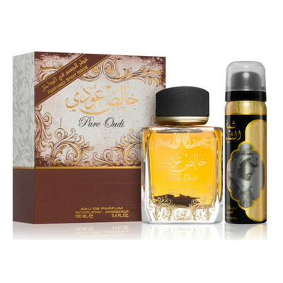 LATTAFA Pure Oudi Zestaw Woda Perfumowana Unisex + Spray