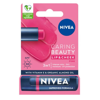 NIVEA Pomadka do Ust Caring Beauty 3w1 Pink