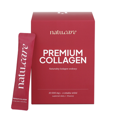 Natu Care Premium Collagen Kolagen Wołowy Wiśnia 10000mg