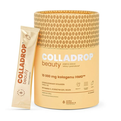 Aura Herbals Colladrop Beauty 10000mg Kolagenu Suplement Diety Mango 30 Saszetek