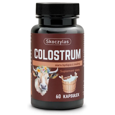 Skoczylas Colostrum Siara Bydlęca z Inuliną Suplement Diety 60 Kapsułek