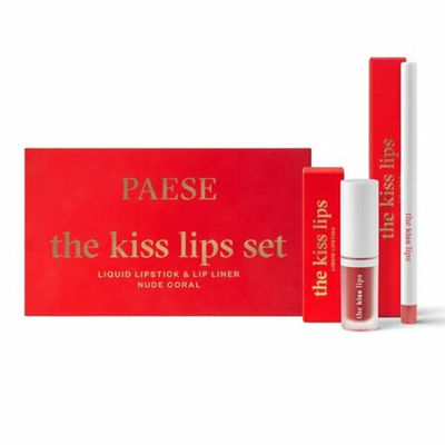 PAESE The Kiss Lips Set Zestaw Pomadka i Konturówka do Ust 01 Nude Coral