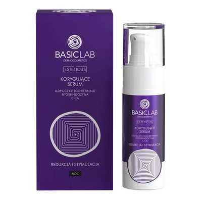 BasicLab Esteticus Serum Korygujące z Retinalem 0,05% Redukcja i Stymulacja 30ml