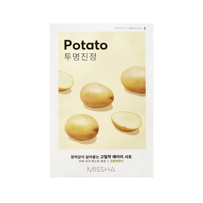 Missha Airy Fit Sheet Potato Maseczka Łagodząco-Rozjaśniająca